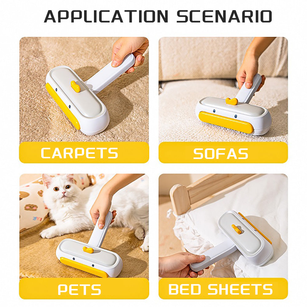 Pet Hair Remover And Reusable Lint Roller Cat And Dog Hair Remover For Furniture, Couch, Carpet, Clothing And Bedding - Portable, Multi-Surface Fur Removal Tool