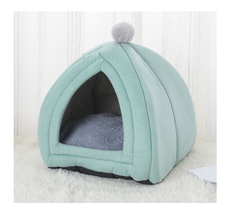 Cute Cat Bed Pet House Kitten Lounger Cushion Small Dog Tent Mat Washable Puppy Basket Cave Mat Soft For Cats House Bed Supplies