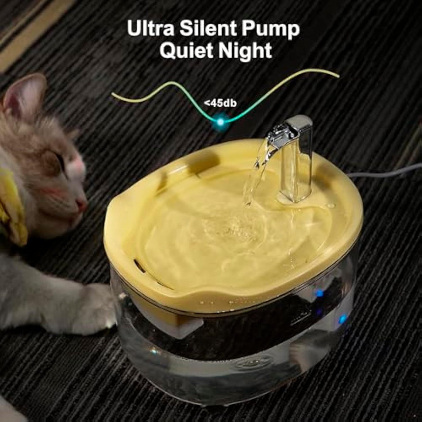 Cat Water Fountain, Premium 1500ml Pet Fountain For Cats Dogs Kitten, Automatic Pet Water Dispenser With Silent Pump, Water Level Visibility